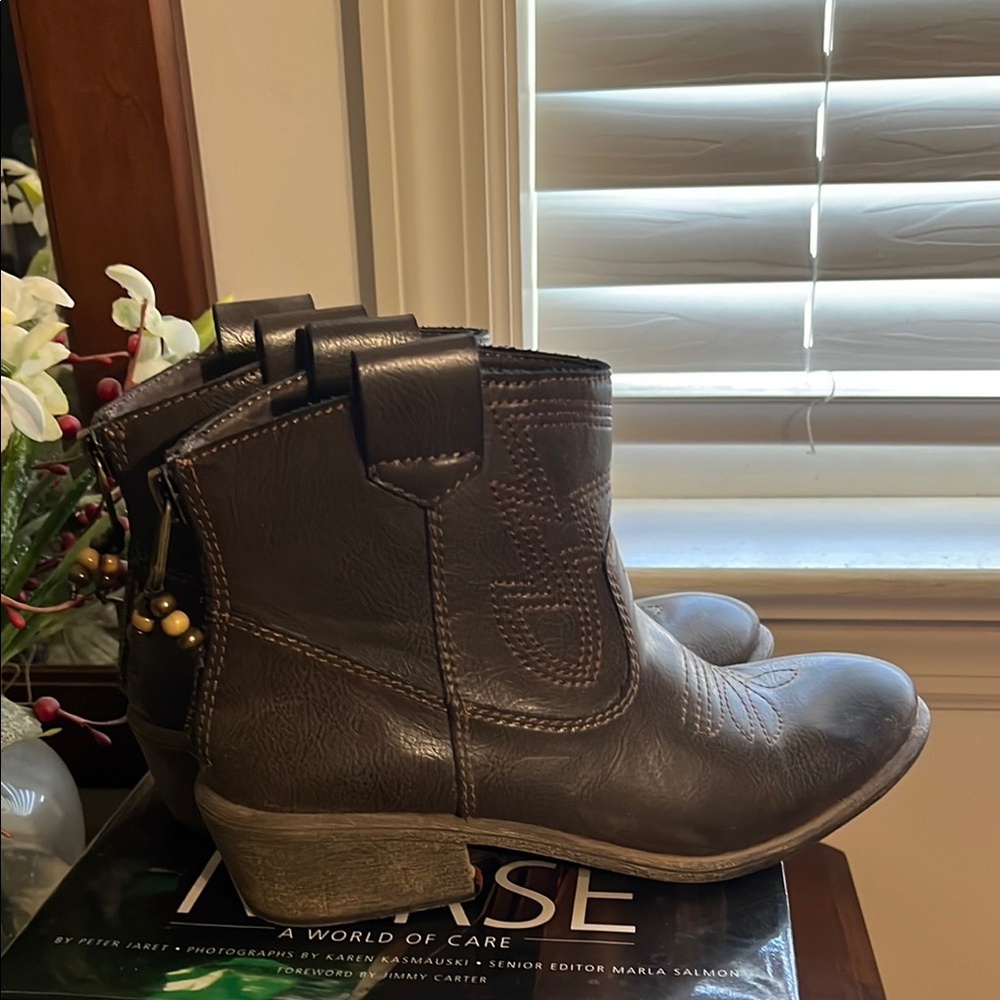 Brown Leather Ankle Boots